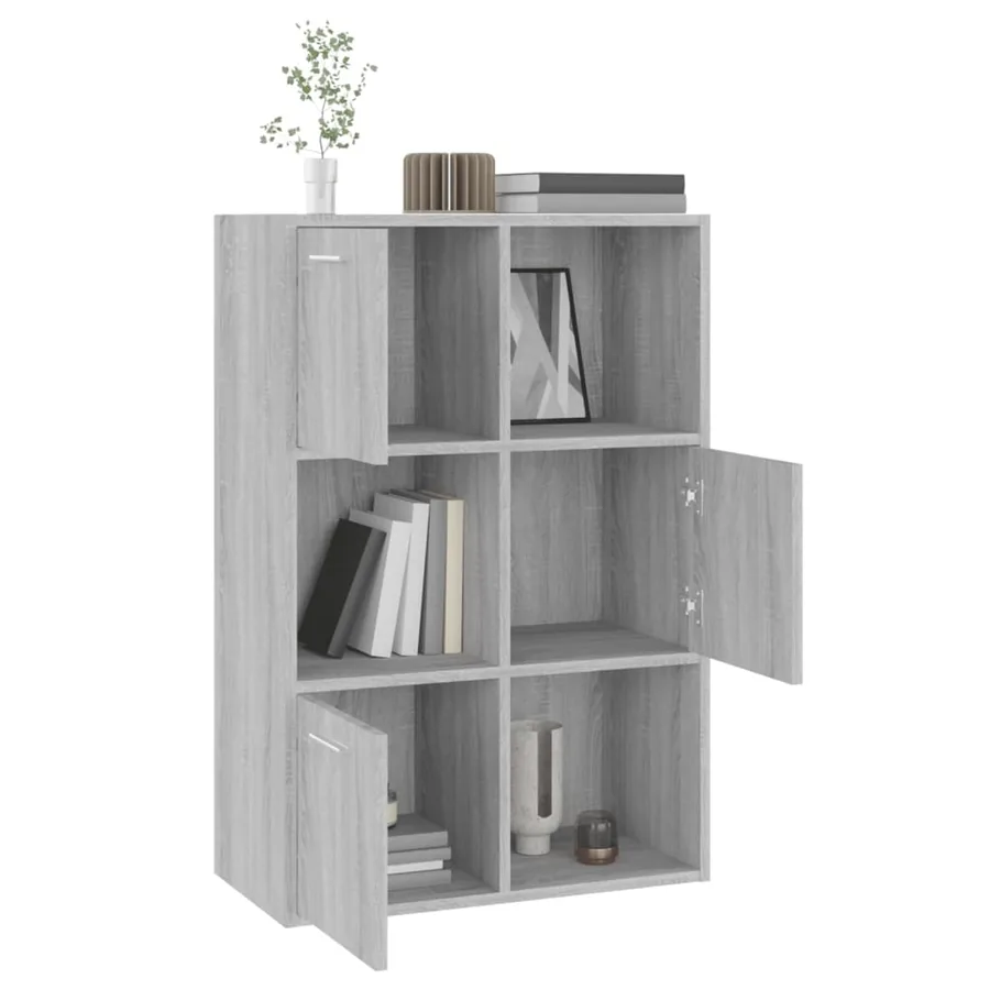 Armoire de rangement Sonoma gris 60x29,5x90 cm - 8