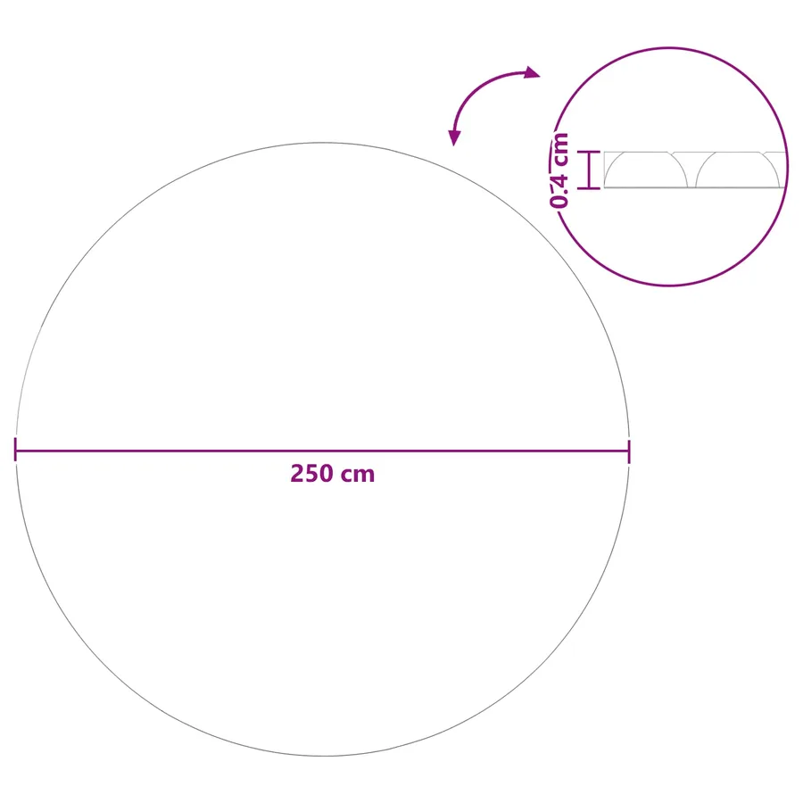 Couverture de piscine solaire extra épaisse Ø 250 cm 400 μm - 7