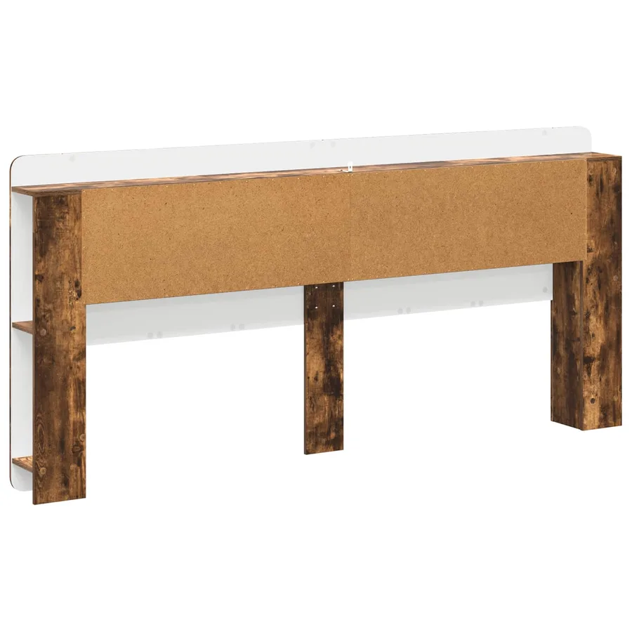 Cabinet de Tête de Lit Chêne Fumé 215 x 18,5 x 100 cm - 7