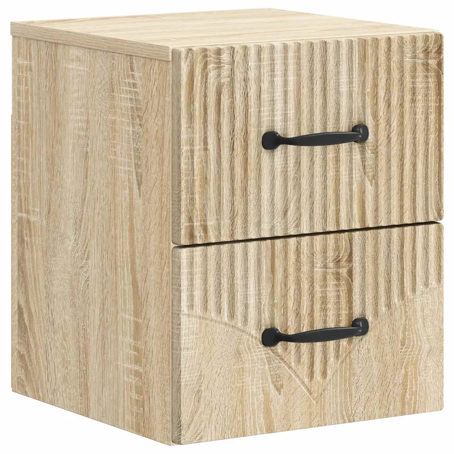 Cabinet de chevet mural Chêne Sonoma 34,5 x 33 x 40 cm - 2
