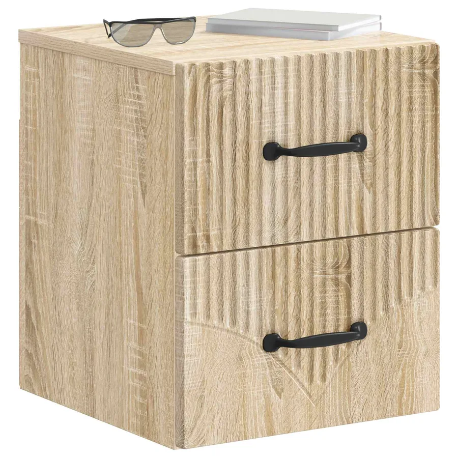 Cabinet de chevet mural Chêne Sonoma 34,5 x 33 x 40 cm - 3