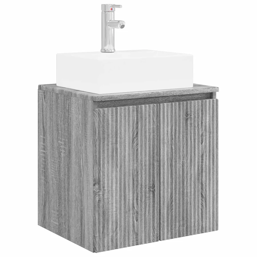 Vanité de lavabo mural Sonoma gris 49,5 x 41 x 62,5 cm - 2
