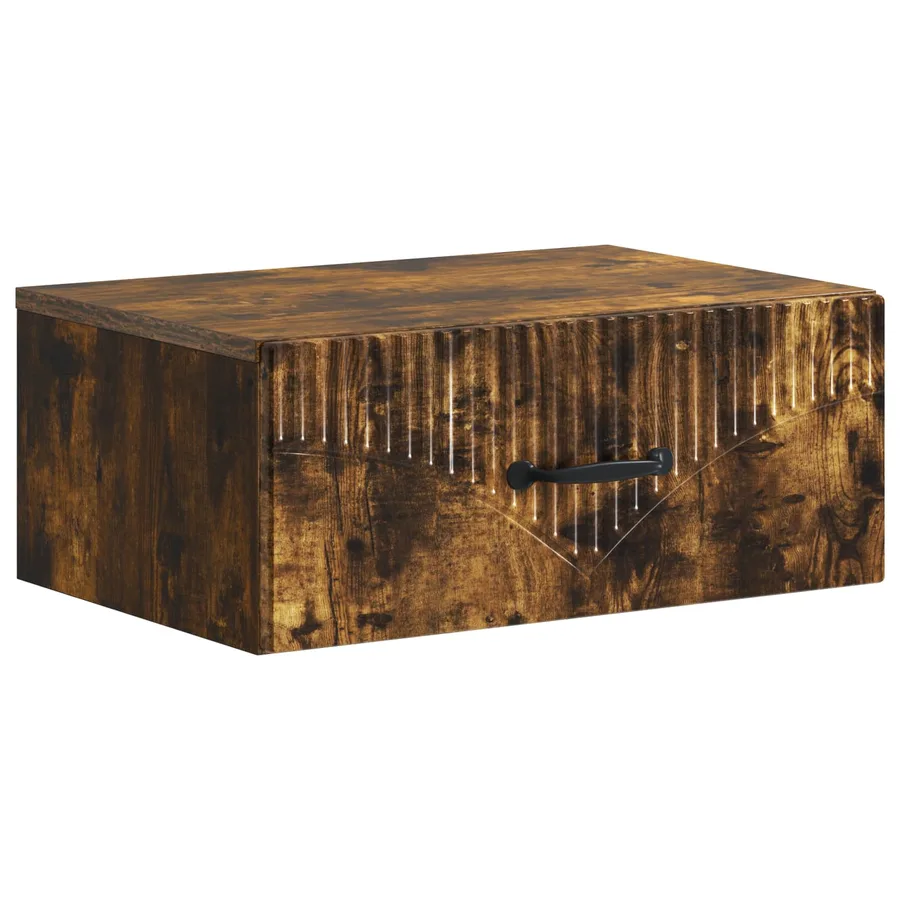 Cabinet de chevet mural 2 pcs Chêne fumé 49 x 34,5 x 20 cm - 5