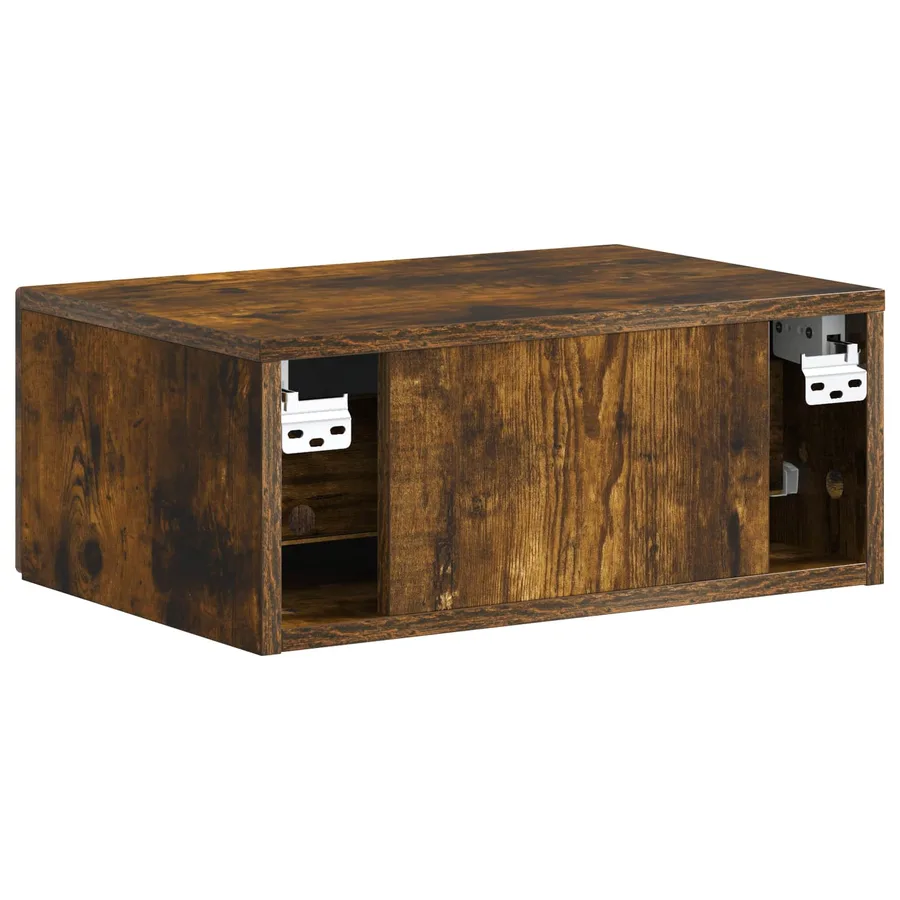 Cabinet de chevet mural 2 pcs Chêne fumé 49 x 34,5 x 20 cm - 9