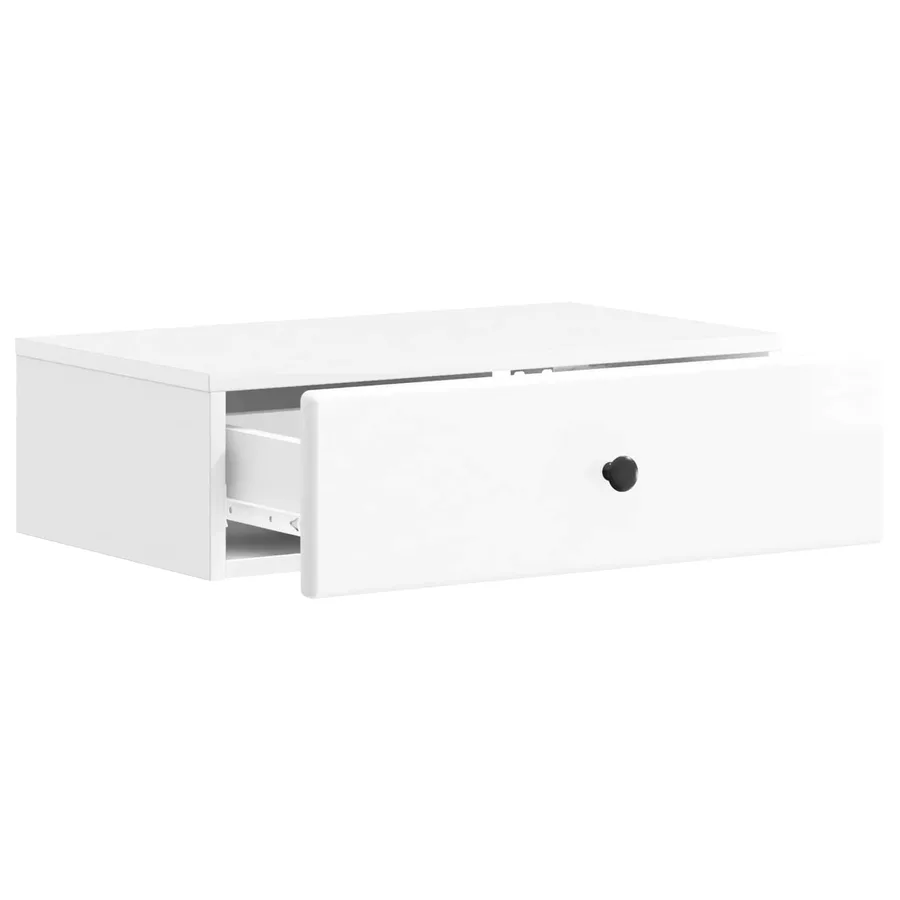 Table d'appoint murale Blanc brillant 59 x 34,5 x 17 cm - 4