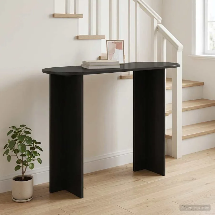 Table console Chêne noir 100 x 39,5 x 75 cm Bois d'ingénierie