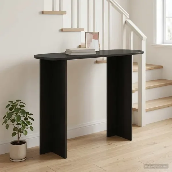 Table console Chêne noir 100 x 39,5 x 75 cm Bois d'ingénierie