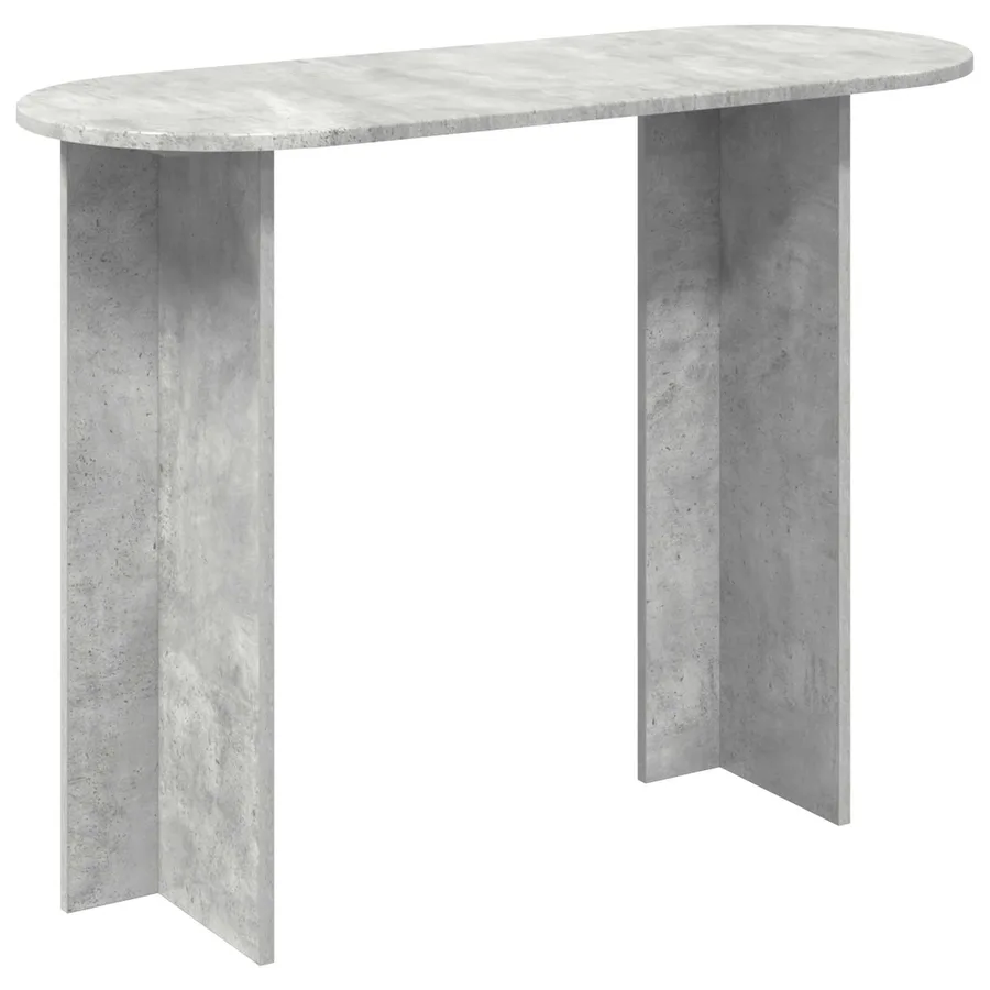 Table console Gris béton 100 x 39,5 x 75 cm Bois d'ingénierie - 2