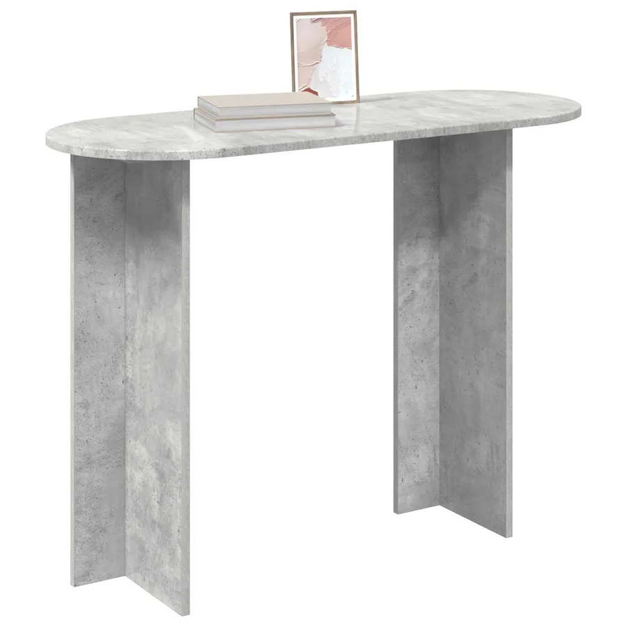 Table console Gris béton 100 x 39,5 x 75 cm Bois d'ingénierie - 3