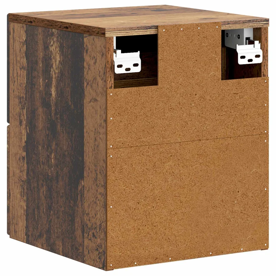 Cabinet de chevet mural Bois ancien 34,5 x 33 x 40 cm - 7