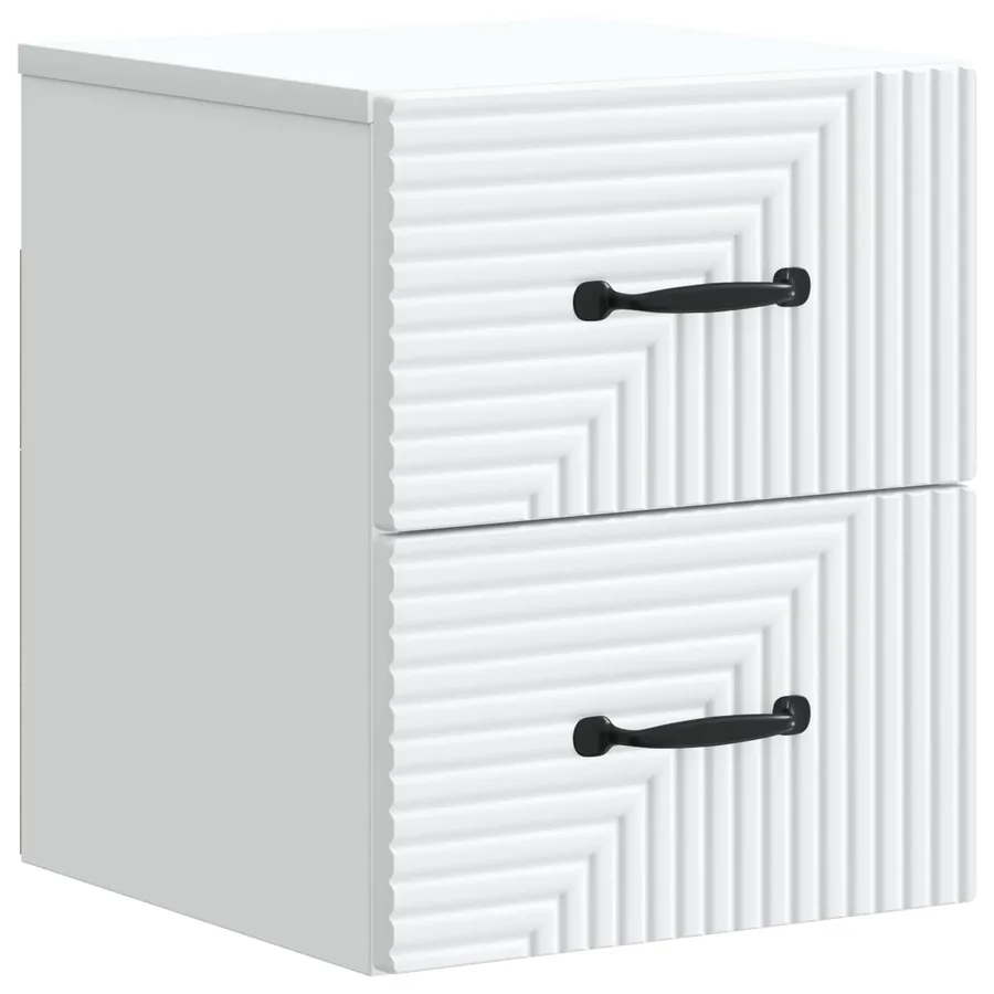 Cabinet de chevet mural 2 pcs Blanc 34,5 x 33 x 40 cm - 5