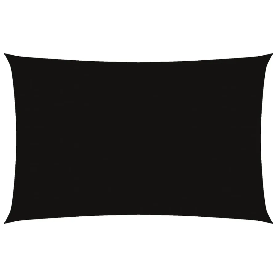 Voile de parasol tissu oxford rectangulaire 2,5x5 m noir - 2