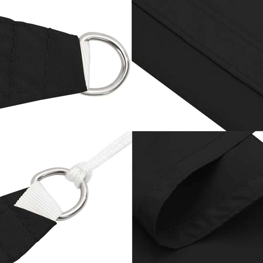 Voile de parasol tissu oxford rectangulaire 2,5x5 m noir - 6