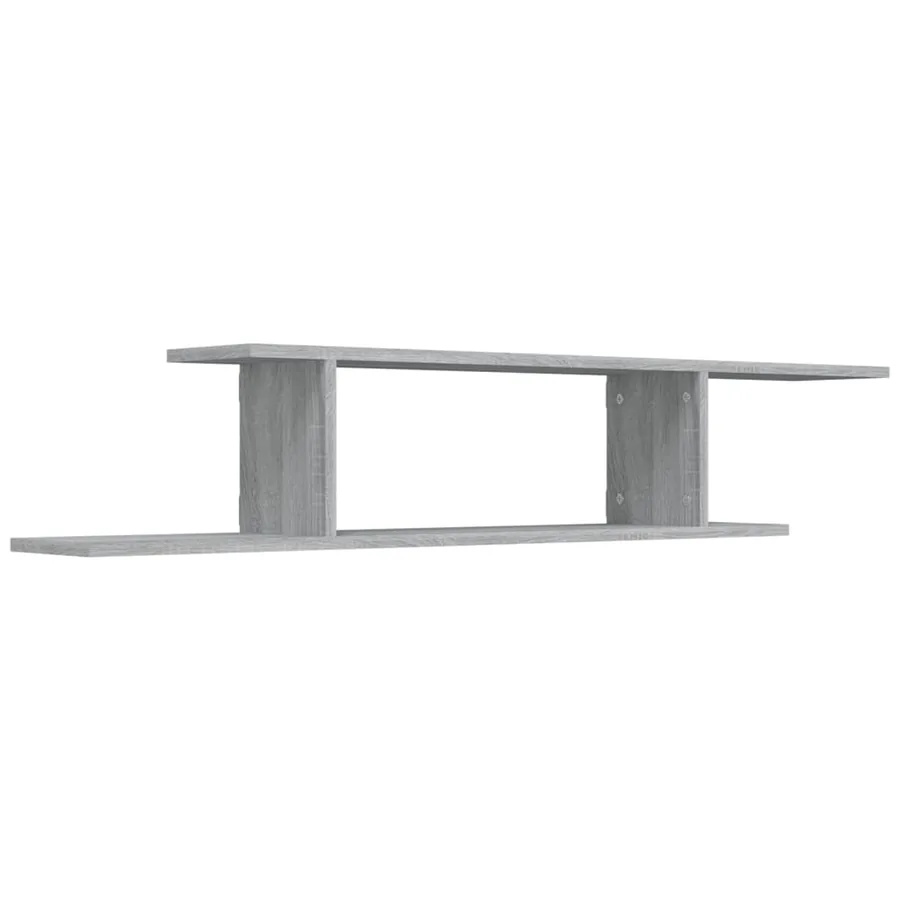 Étagère TV murale Sonoma gris 125x18x23 cm Bois d'ingénierie - 2