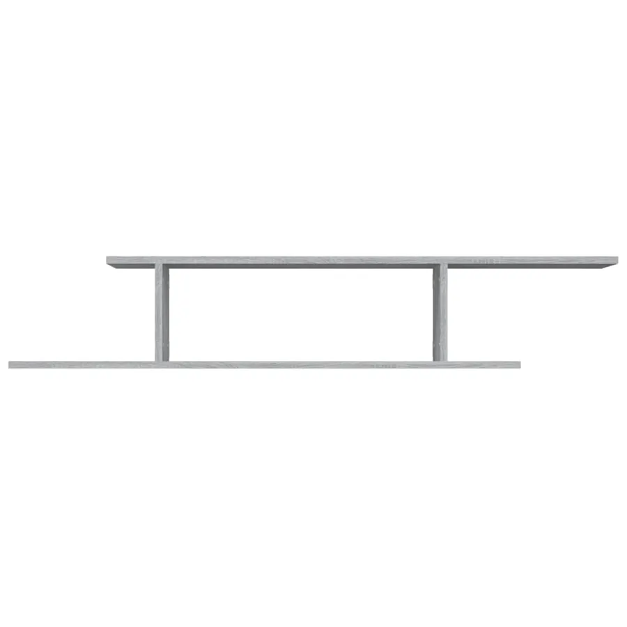 Étagère TV murale Sonoma gris 125x18x23 cm Bois d'ingénierie - 5