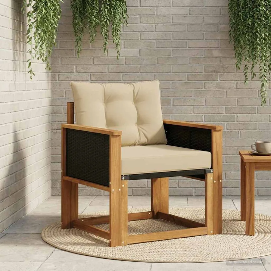 Sofa de milieu extérieur Bois d'Acacia Massif Naturel