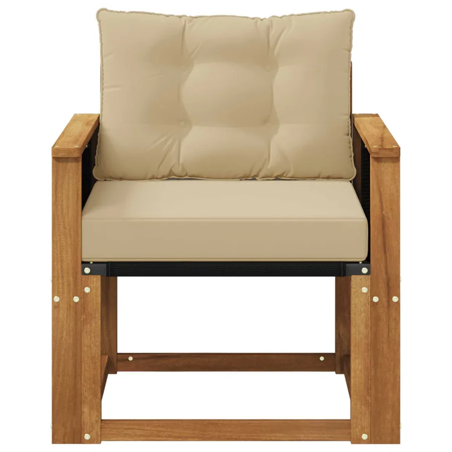Sofa de milieu extérieur Bois d'Acacia Massif Naturel - 5