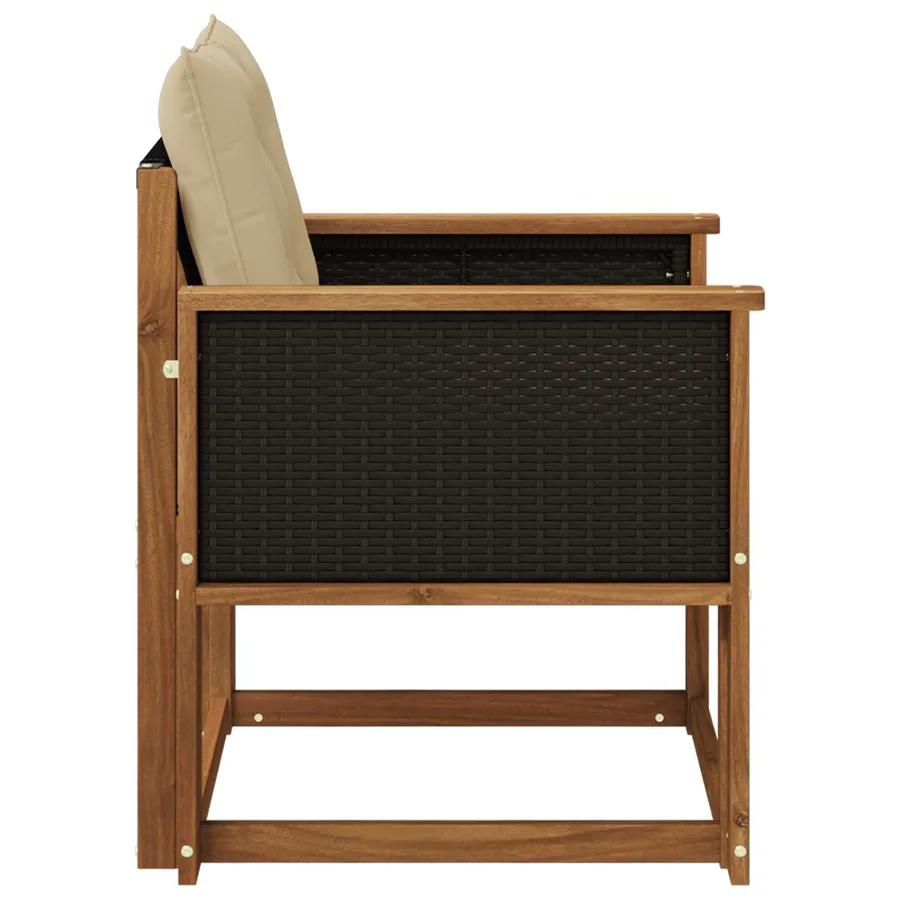 Sofa de milieu extérieur Bois d'Acacia Massif Naturel - 6