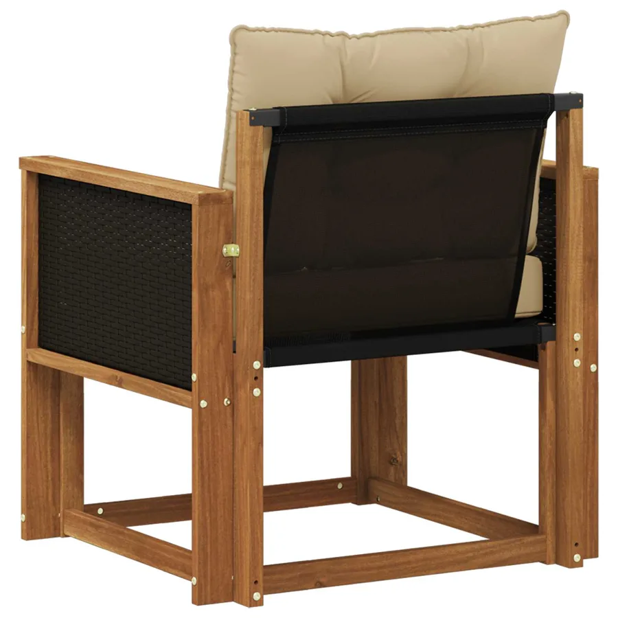 Sofa de milieu extérieur Bois d'Acacia Massif Naturel - 7