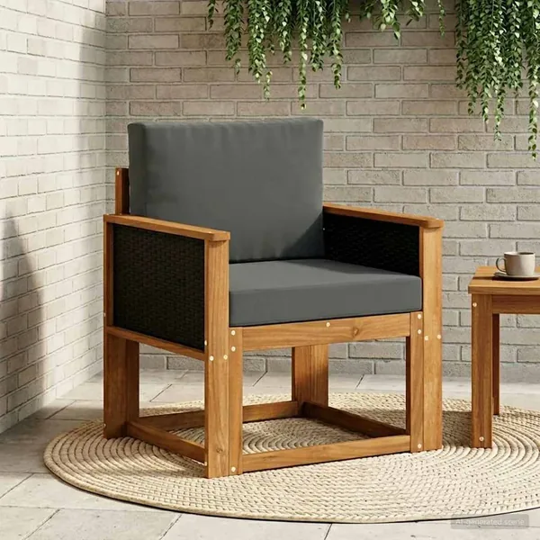 Sofa de milieu extérieur Bois d'Acacia Massif Naturel