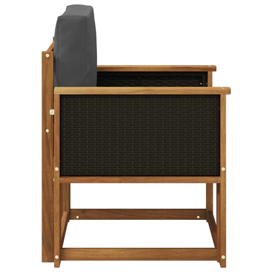Sofa de milieu extérieur Bois d'Acacia Massif Naturel - 4
