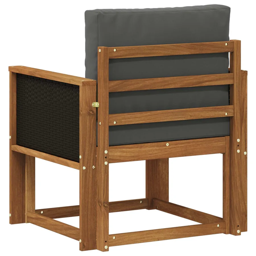 Sofa de milieu extérieur Bois d'Acacia Massif Naturel - 5