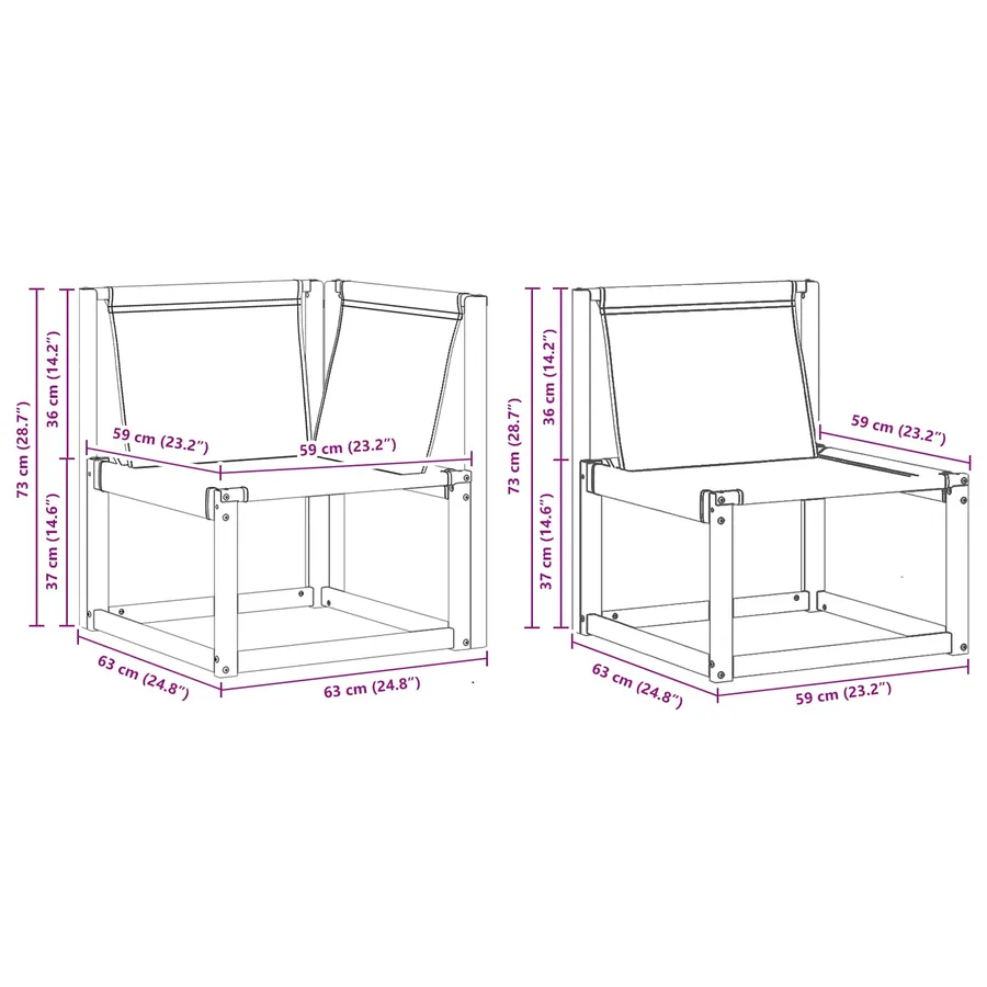 Ensemble de canapés d'extérieur 11 pcs Naturel et Gris clair - 11