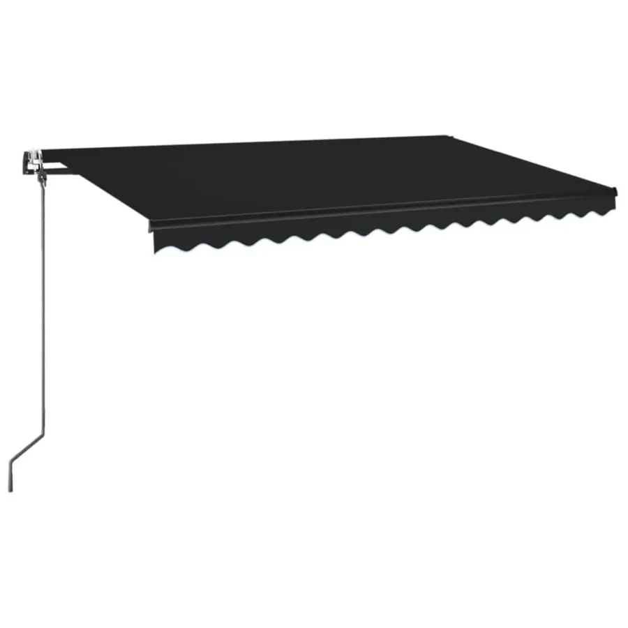 Auvent automatique capteur de vent et LED 400x350 cm Anthracite - 2