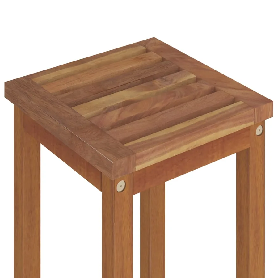 Tabourets de bar lot de 6 bois massif d'acacia - 4