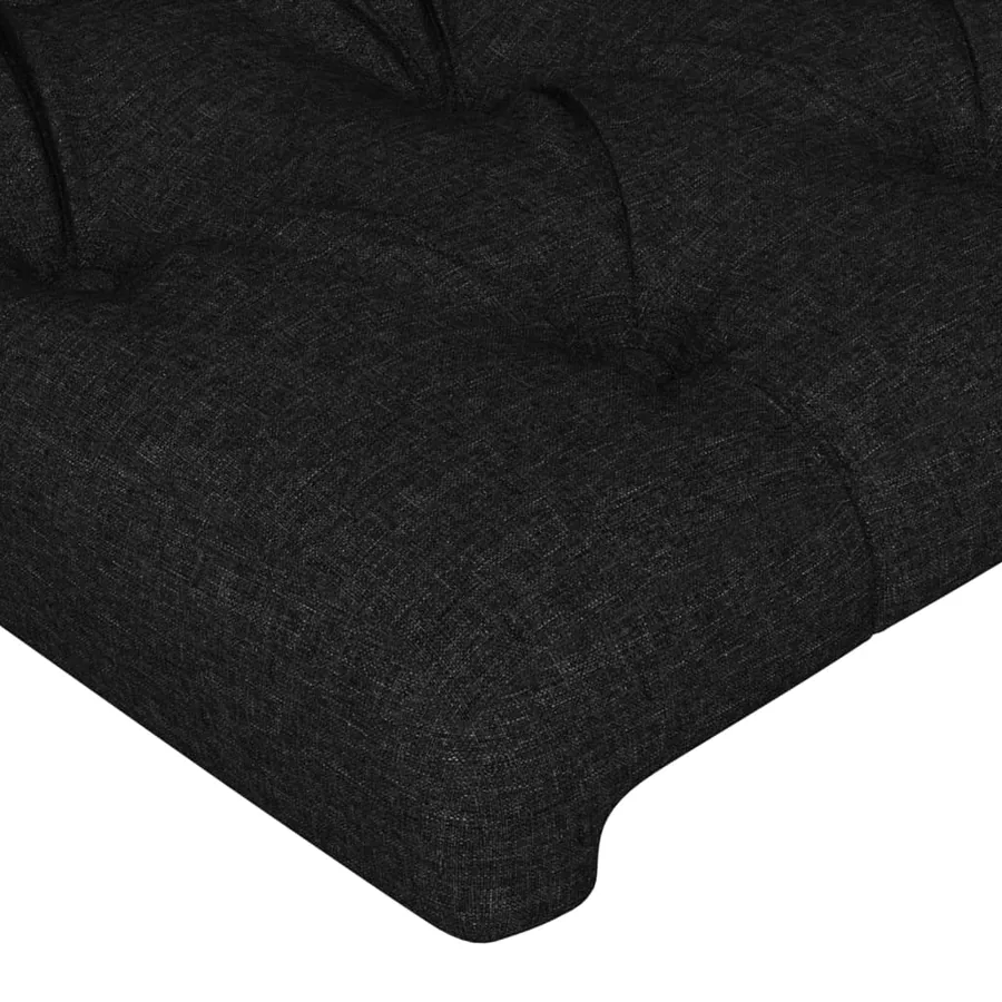 Tête de lit à LED Noir 144x7x78/88 cm Tissu - 5