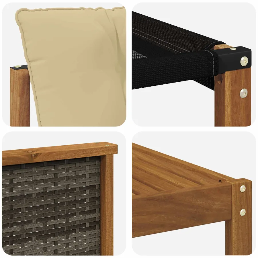 Ensemble de canapés d'extérieur 9 pcs Naturel et Beige - 10