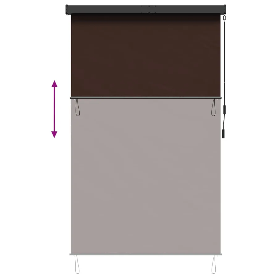Store enrouleur Marron 160 x 250 cm Tissu et Aluminium - 7