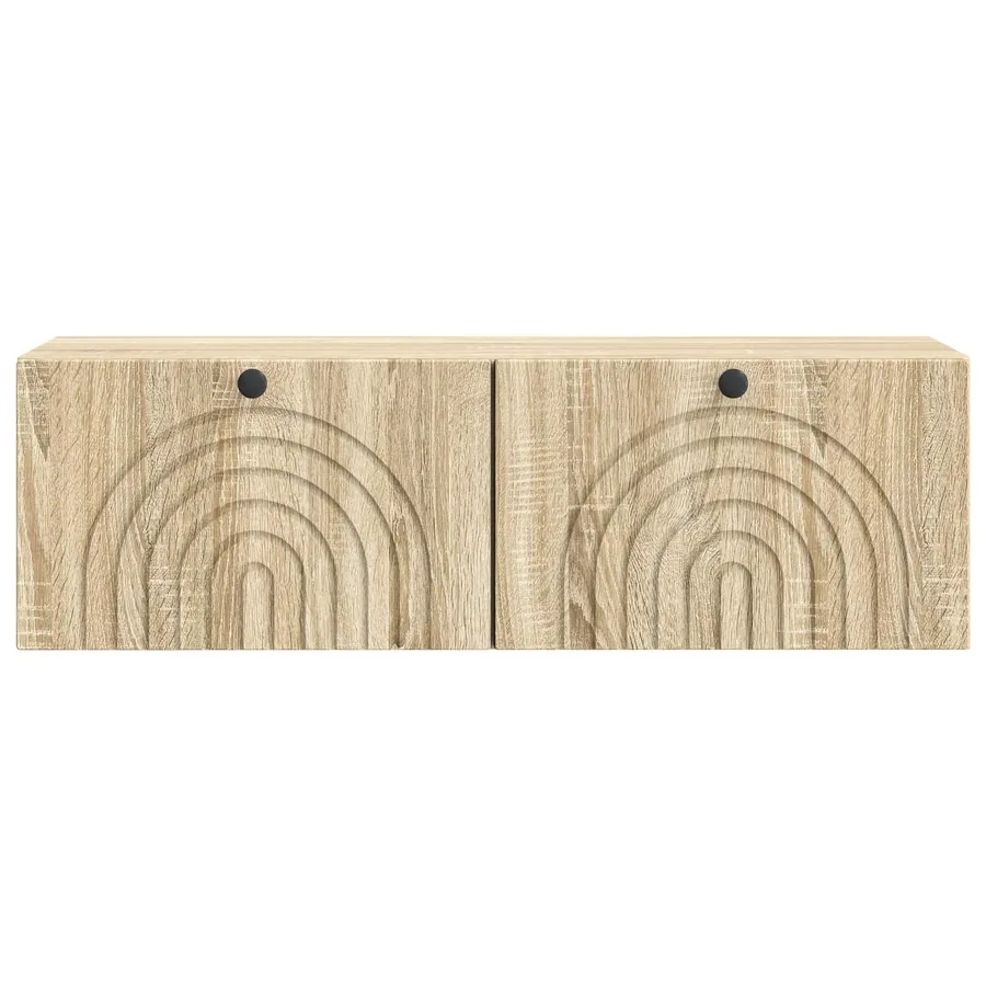 Meuble TV mural Chêne Sonoma 98 x 31 x 30 cm Bois d'ingénierie - 6