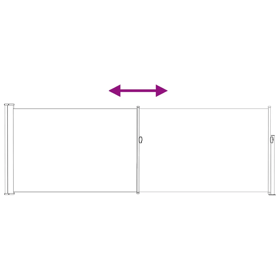Store latéral rétractable 300 x 100 cm Polyester Rectangulaire - 6