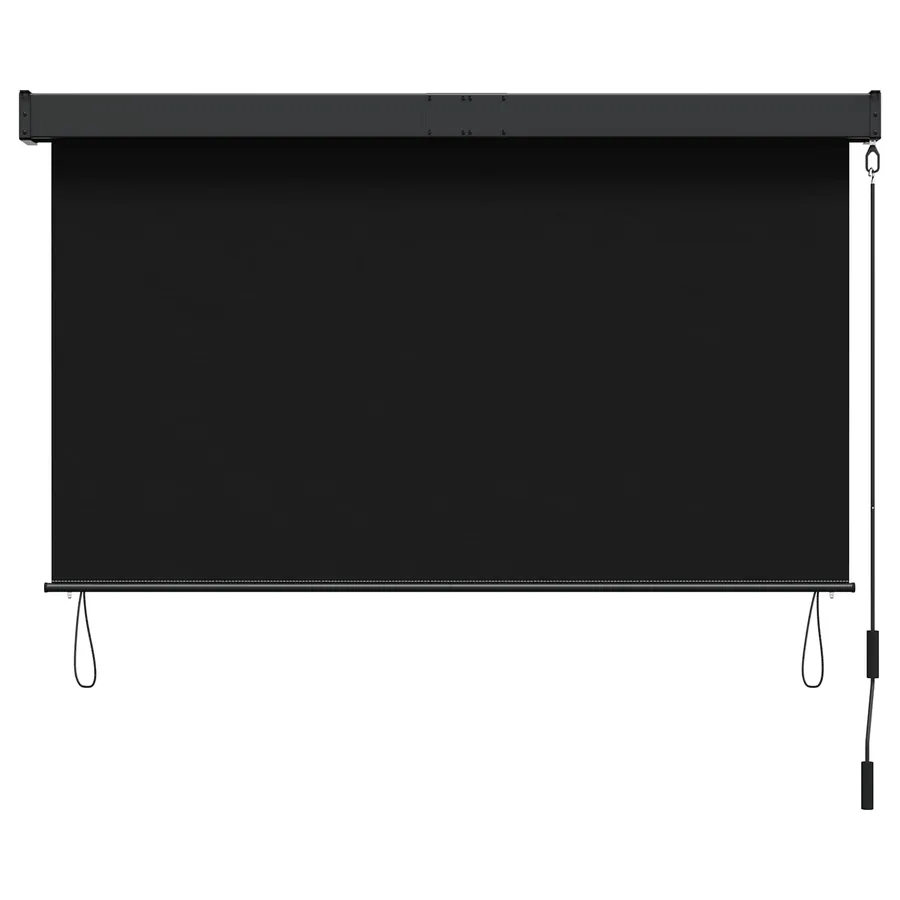 Store enrouleur Noir 140 x 250 cm Tissu et Aluminium - 3