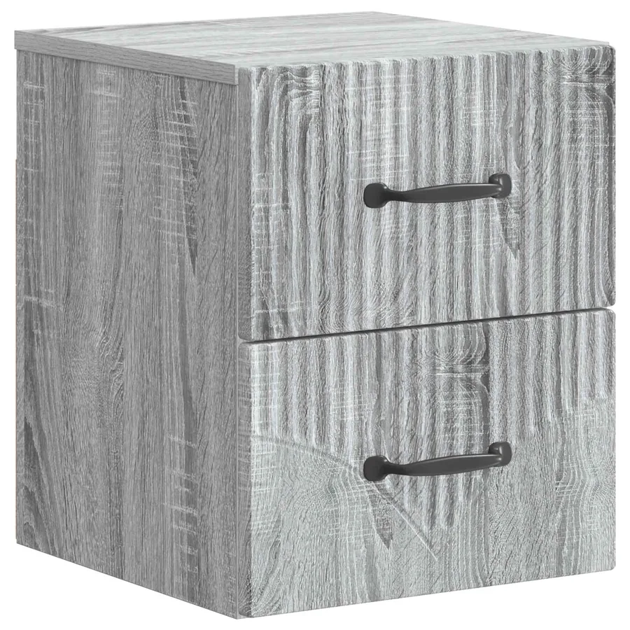 Cabinet de chevet mural Sonoma gris 34,5 x 33 x 40 cm - 2