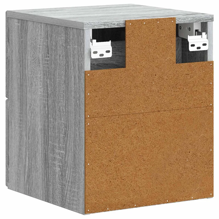 Cabinet de chevet mural Sonoma gris 34,5 x 33 x 40 cm - 7