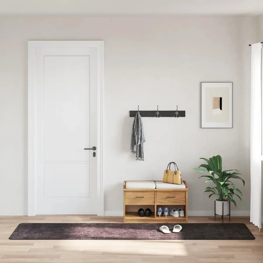 Tapis lavable 80x300 cm Anthracite
