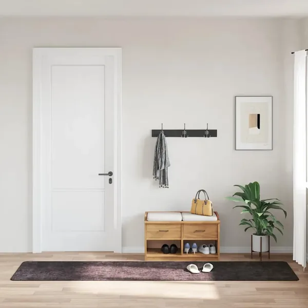 Tapis lavable 80x300 cm Anthracite