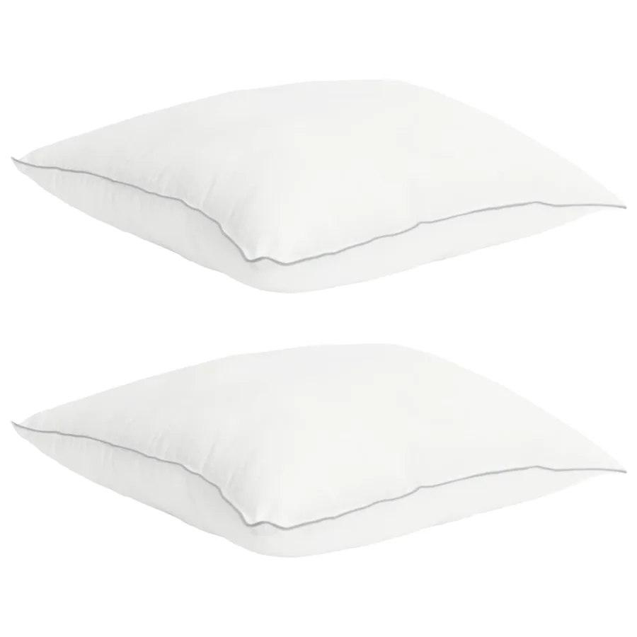 Ensemble de Duvet Blanc 260 x 240 cm Polyester, Bambou - 3