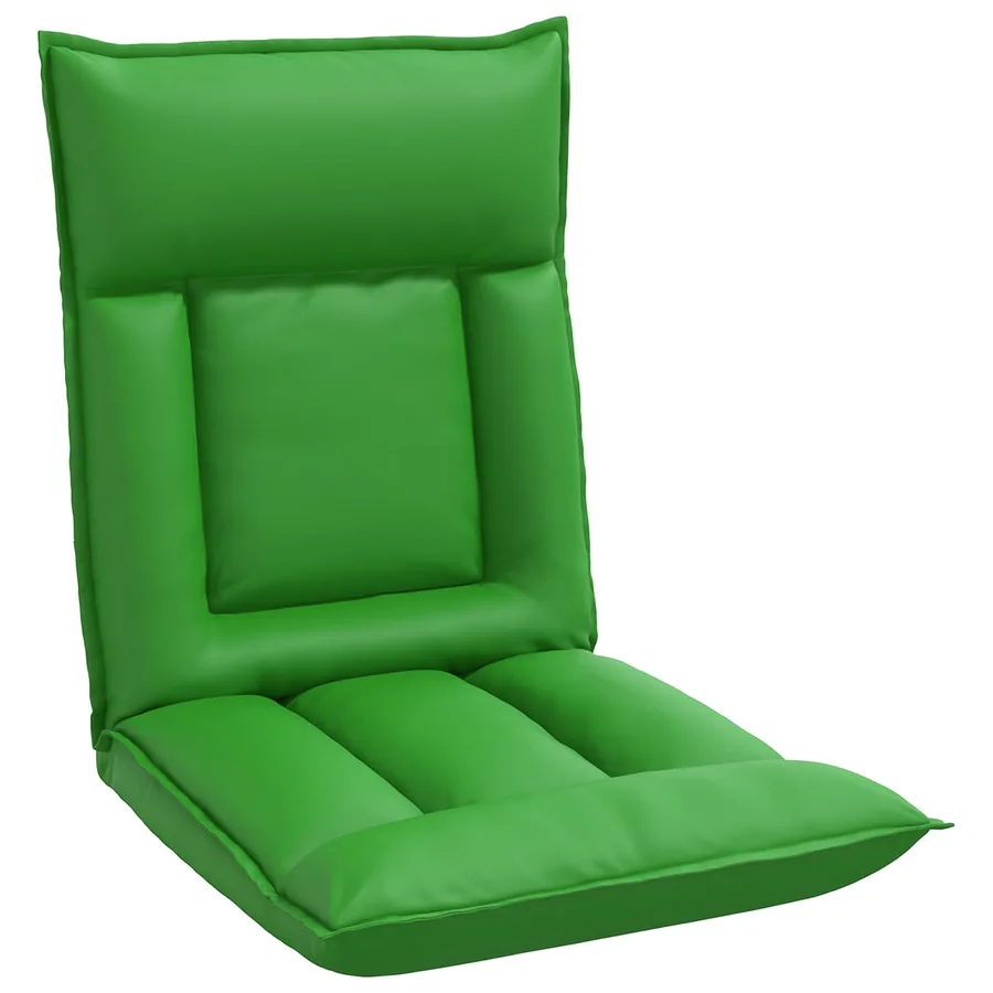 Fauteuil de sol ajustable Gris Simili cuir - 2