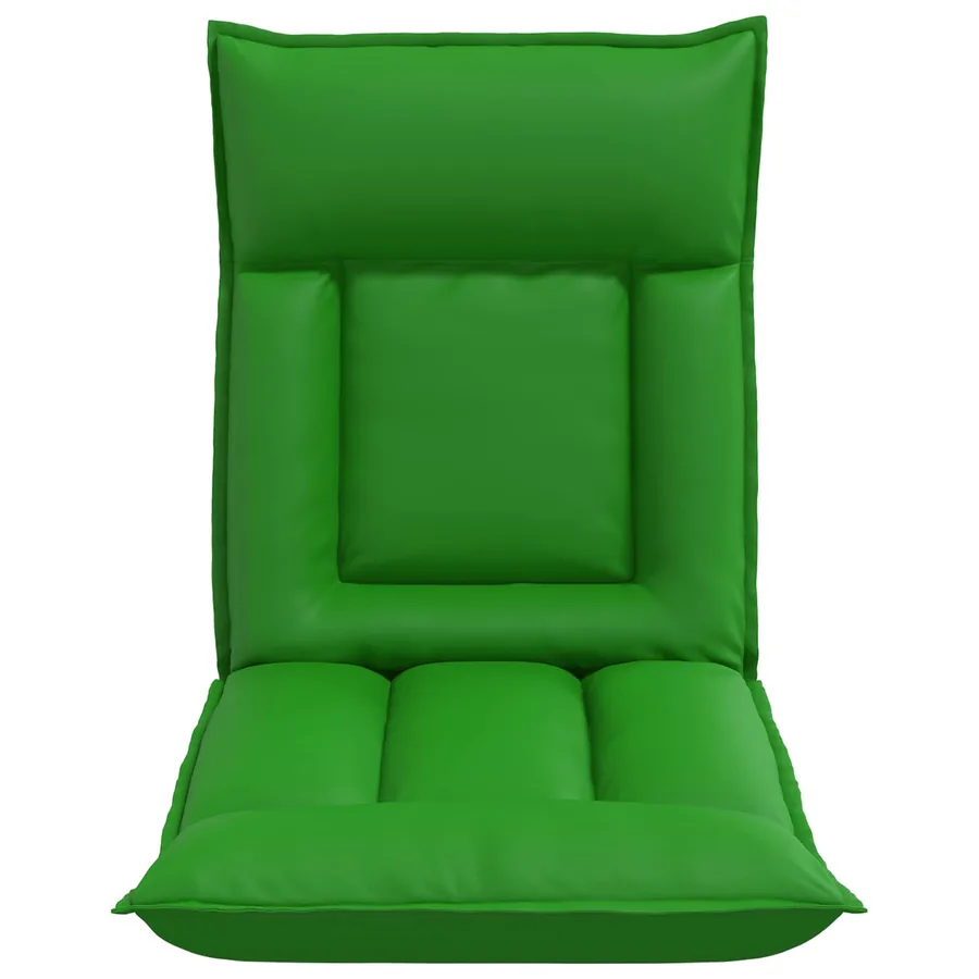 Fauteuil de sol ajustable Gris Simili cuir - 4