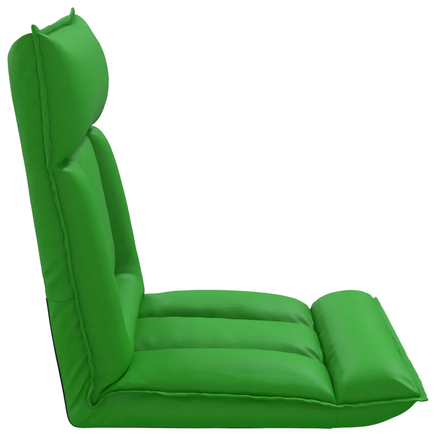 Fauteuil de sol ajustable Gris Simili cuir - 5