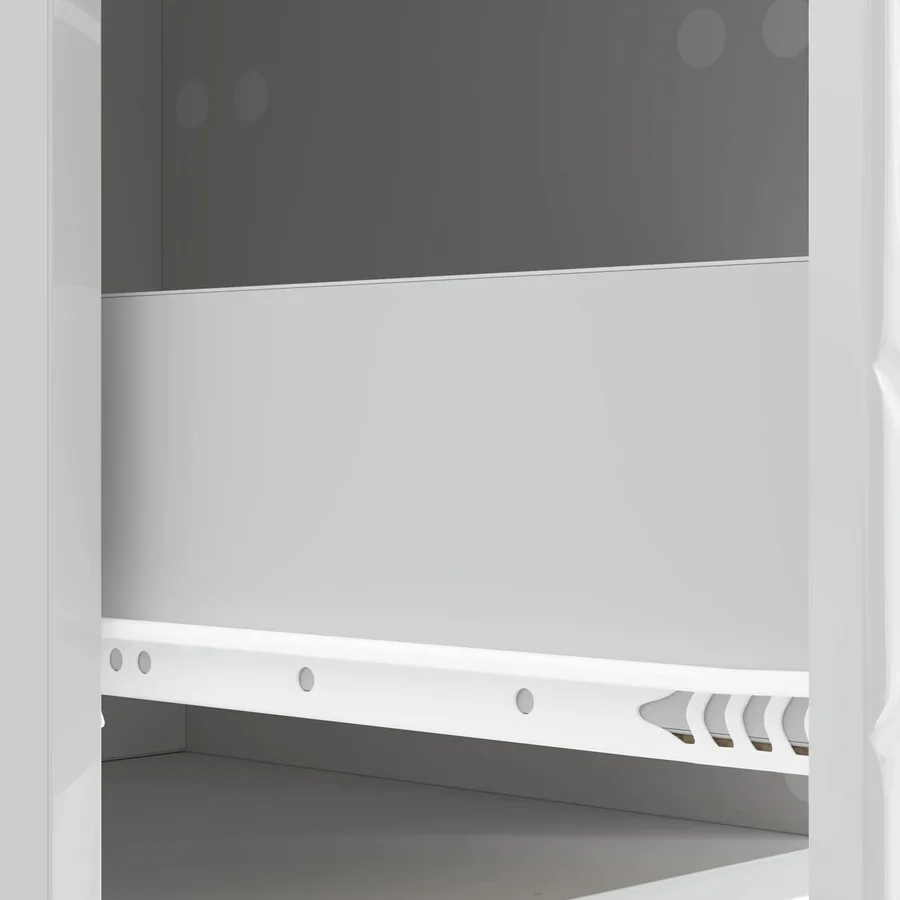 Cabinet de chevet mural 2 pcs Blanc brillant 34,5 x 33 x 40 cm - 10