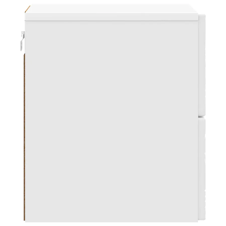 Cabinet de chevet mural 2 pcs Blanc brillant 34,5 x 33 x 40 cm - 7