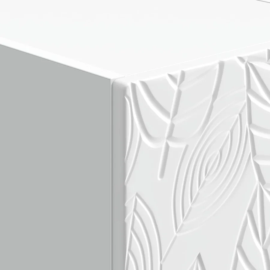 Cabinet de chevet mural 2 pcs Blanc brillant 34,5 x 33 x 40 cm - 9