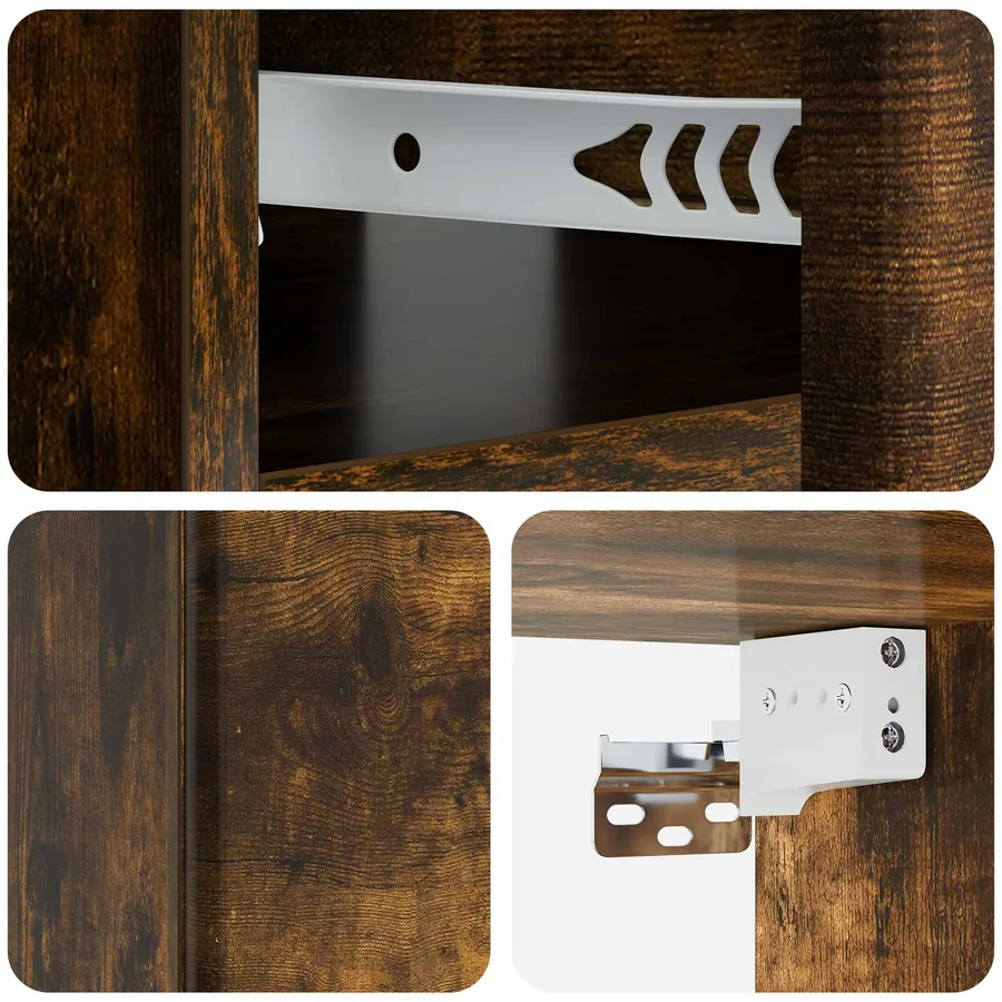 Cabinet de chevet mural 2 pcs Chêne fumé 49 x 34,5 x 20 cm - 10
