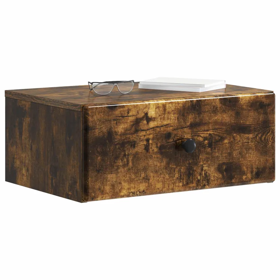 Cabinet de chevet mural 2 pcs Chêne fumé 49 x 34,5 x 20 cm - 3