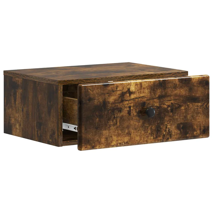 Cabinet de chevet mural 2 pcs Chêne fumé 49 x 34,5 x 20 cm - 6