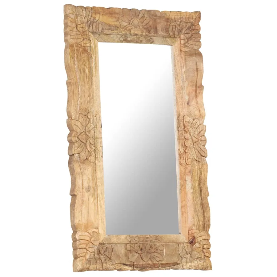 Miroir 80x50 cm Bois de manguier massif - 2